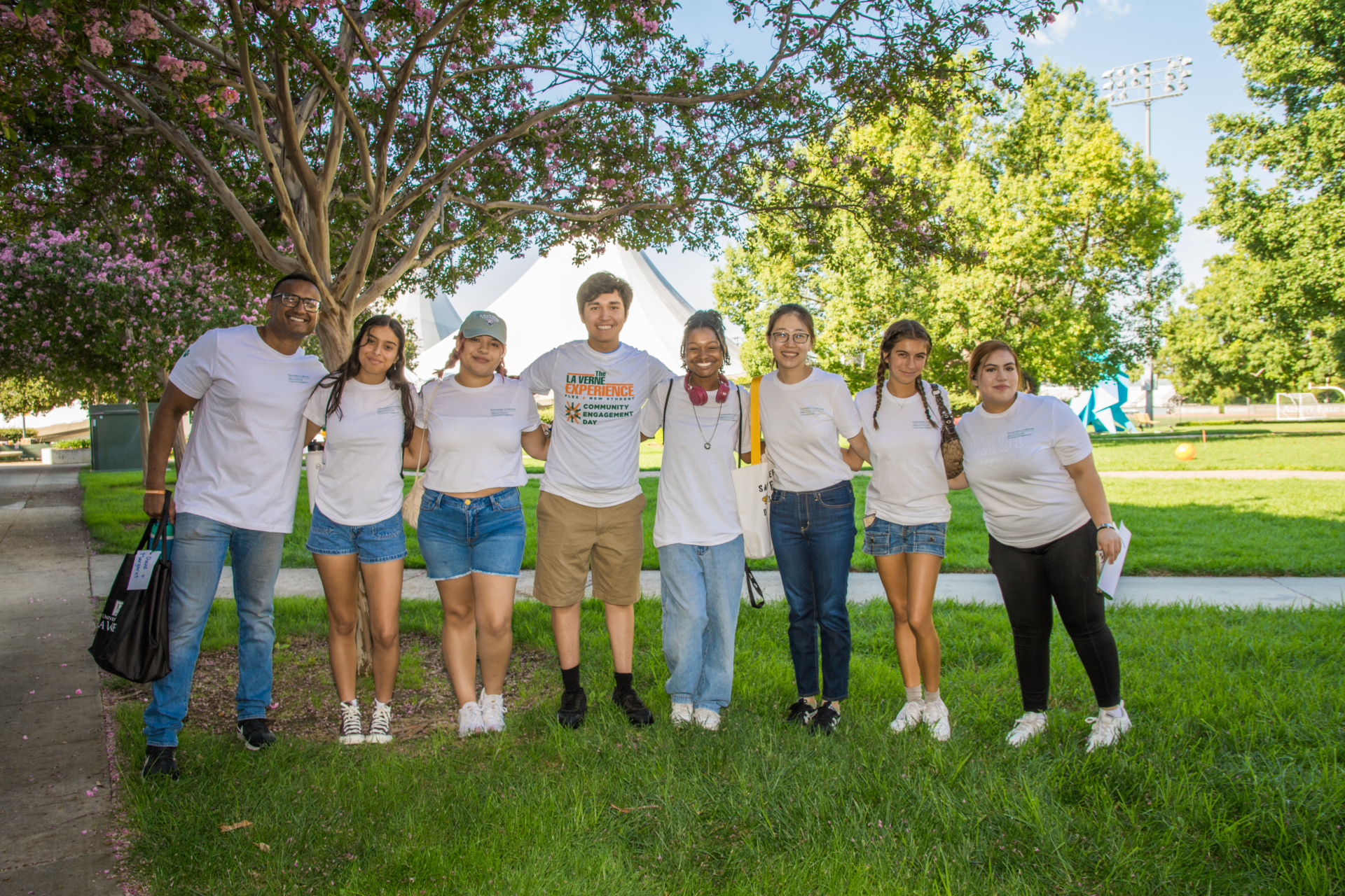 Students pose for a picture on FLEX day.