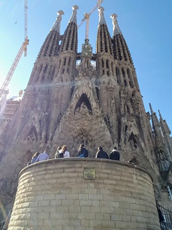 The Sagrada Familia in Barcelona, Spain.