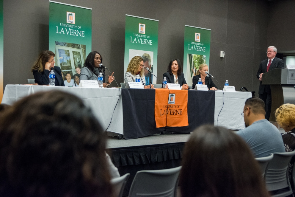 The panel at the University of La Verne Inaugural Women's CEO Forum