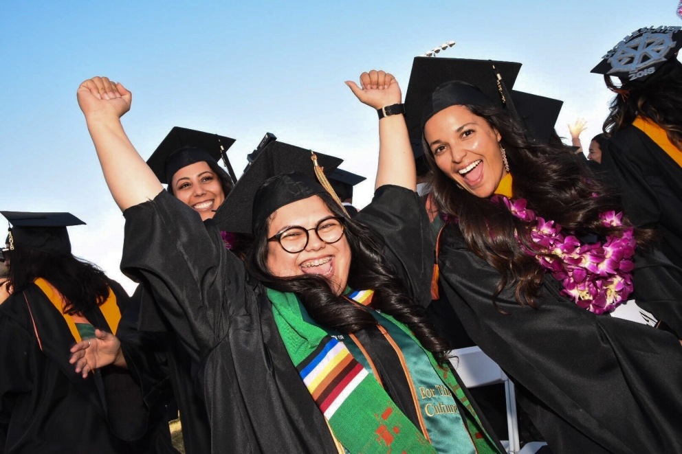 Graduates celebrate at the 2018 Commencement Ceremony