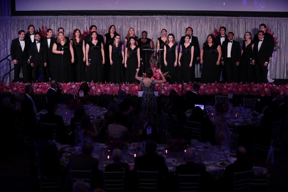 The Univerisyt of La Verne Choir sings at the annual Scholarship Gala.