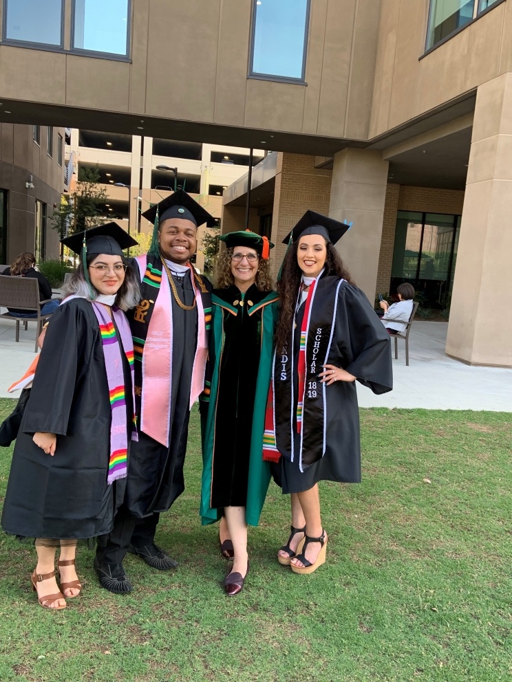 Students with University President Devorah Lieberman