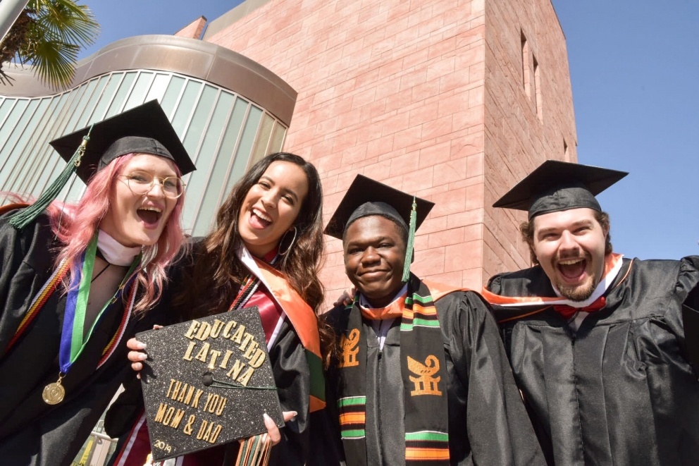 Graduates smiling