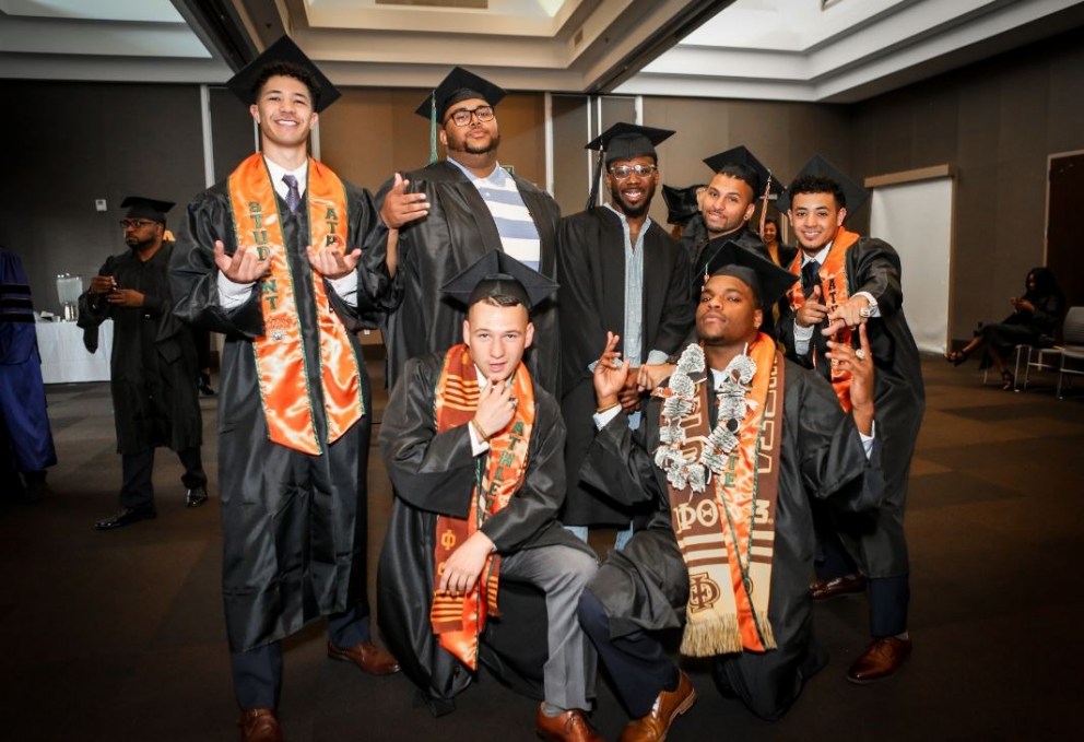 Students smiling