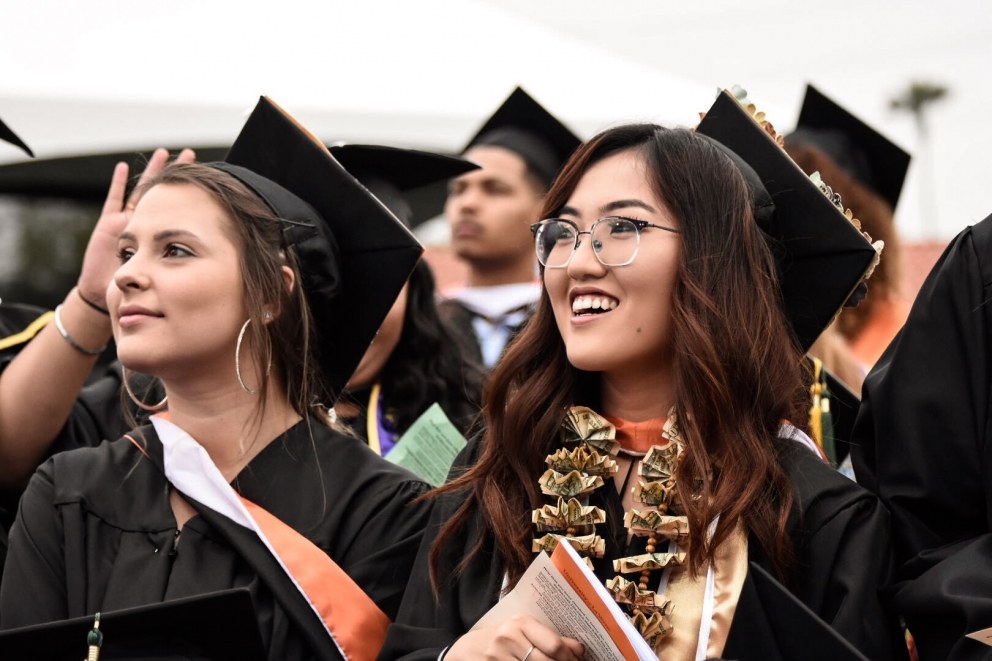 Graduates smiling