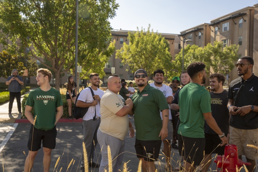 Students in line for Move-In Day