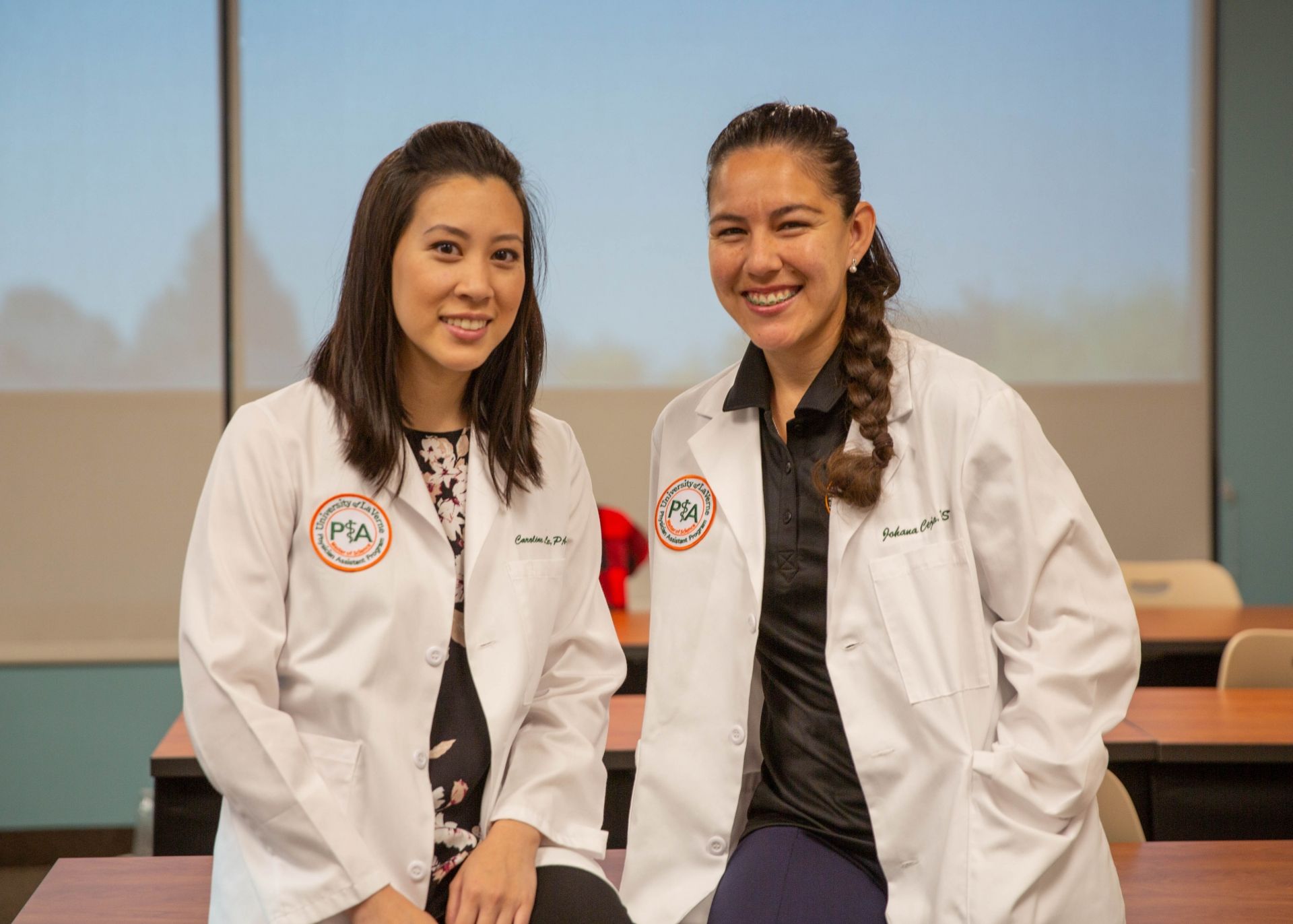 Two female physician assistant students