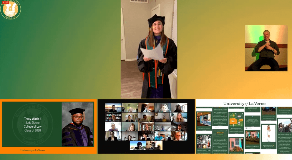 Virtual College of Law ceremony