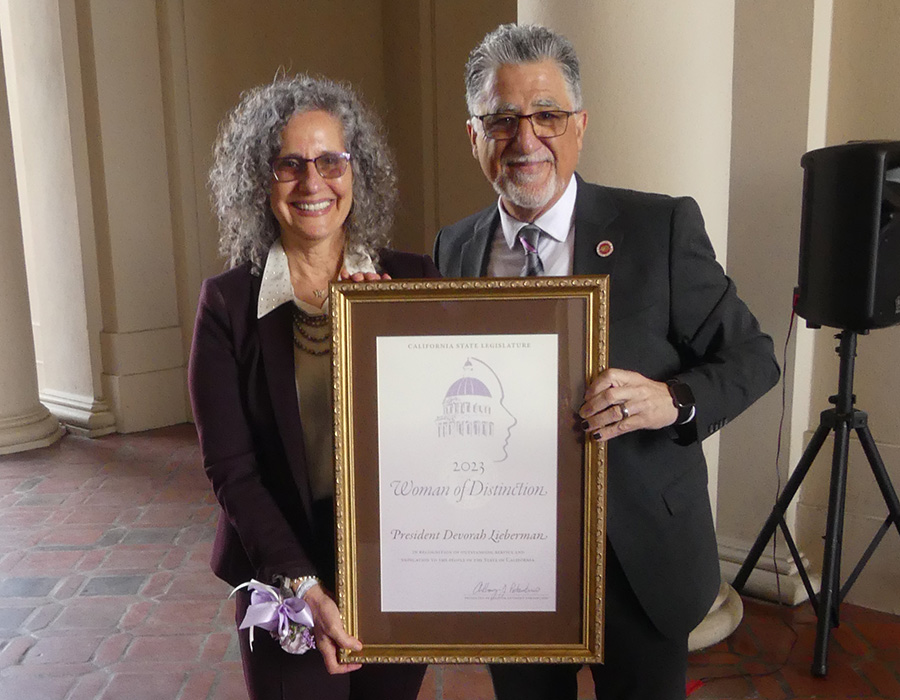 Devorah Lieberman with Senator Portantino