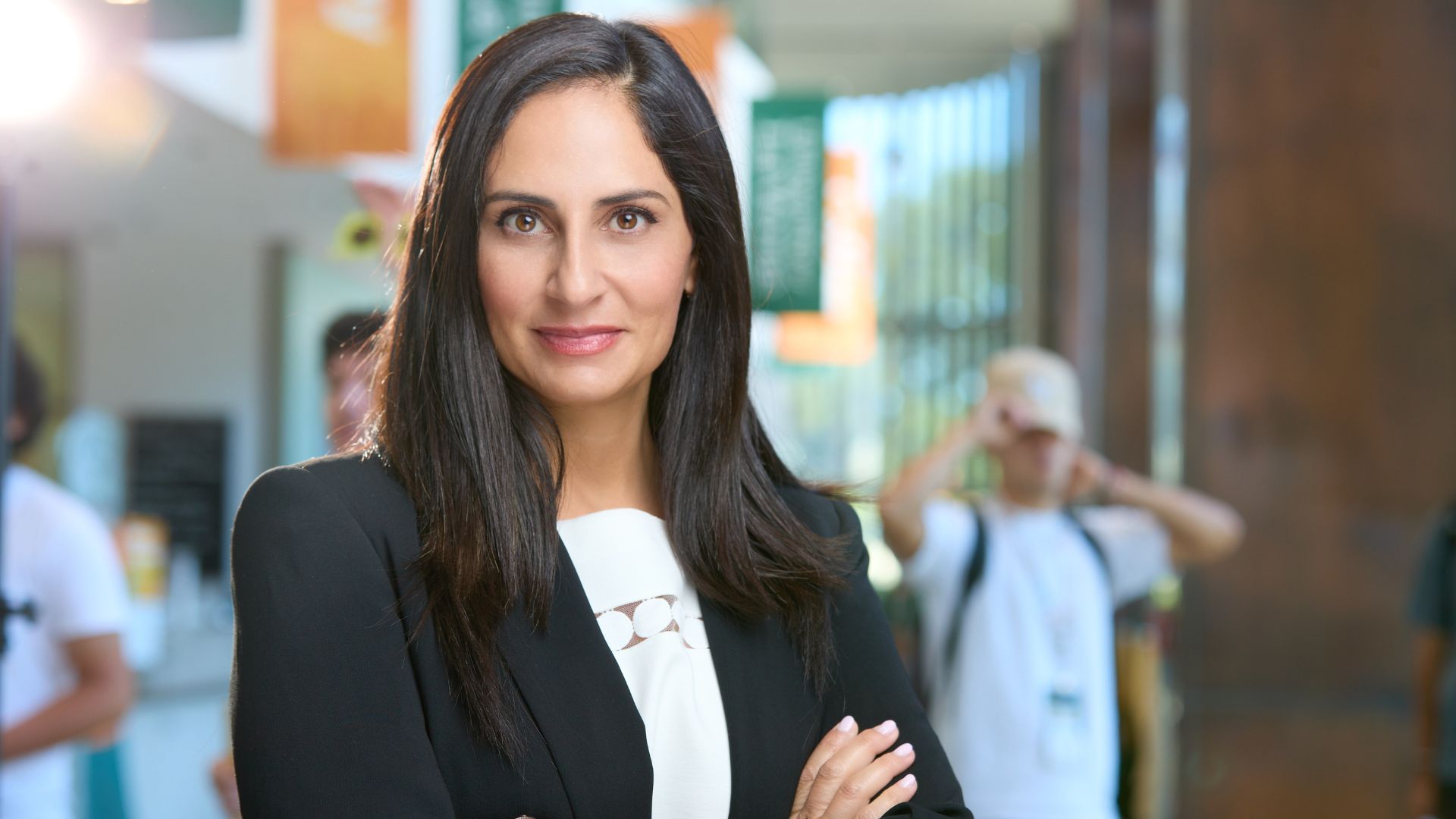 19th President of University of La Verne, Dr. Pardis Mahdavi in the Abraham Campus Center.