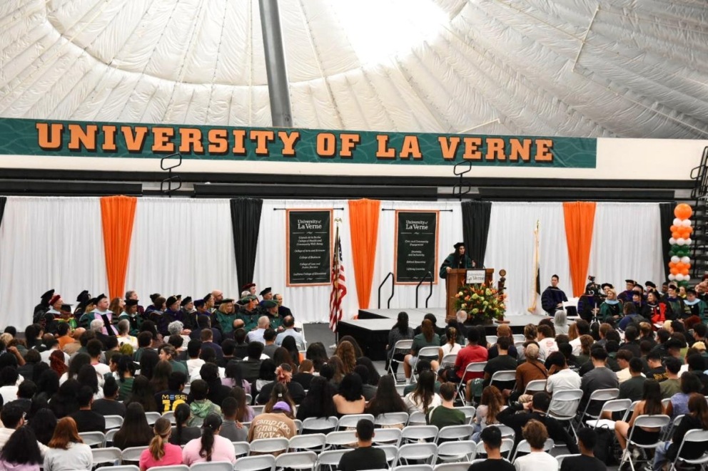Convocation 2023 pt. 1 - speech inside tents with students and president