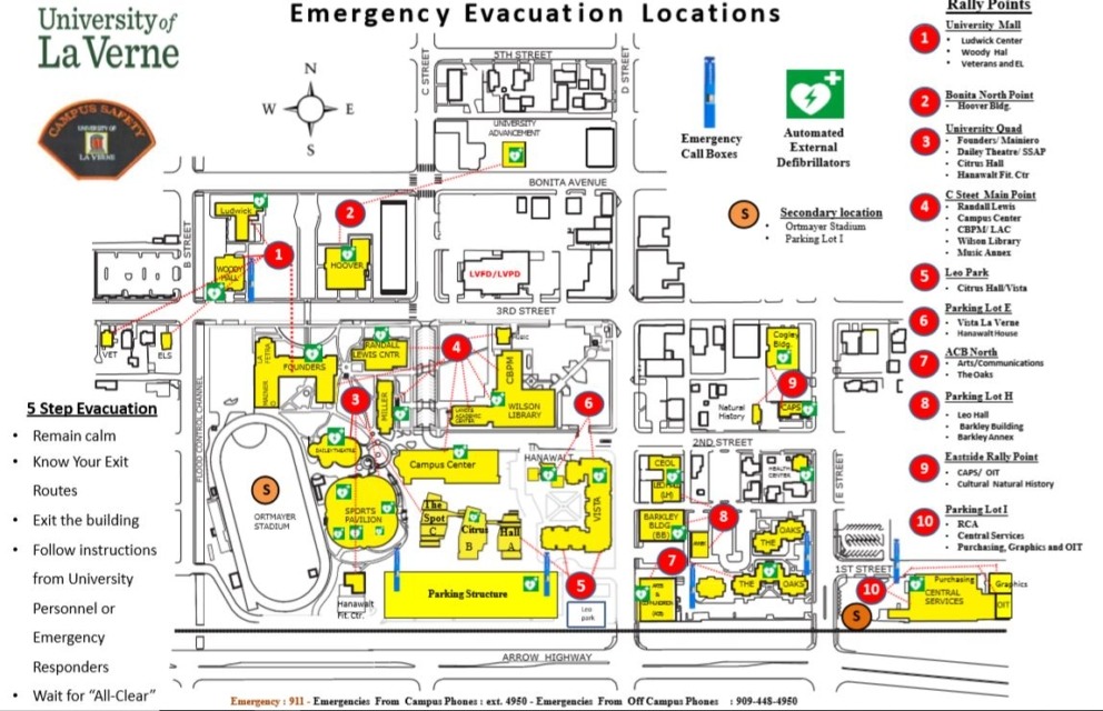 Emergency Evacuation Map ULV 2023