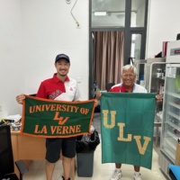 Professor Alvarez with fellow Leo