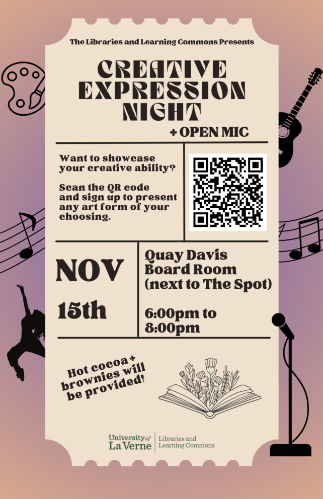 Creative Expression Night + Open Mic - Flyer